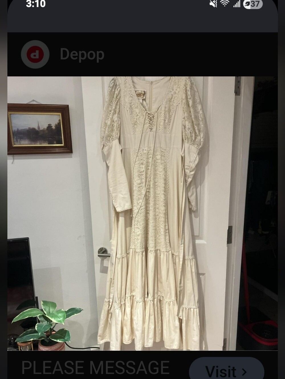 Vintage 1970s Designer Gunne Sax Long  Dress - Picture 5 of 5